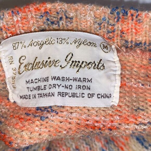 Vintage Exclusive Imports 60’s Novelty Mod Women’s Crew Neck Sweater Size Medium - Picture 13 of 16